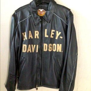 Harley Davidson  Black Leather Jacket.